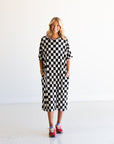 Checkered Midi Dress