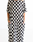 Checkered Midi Dress