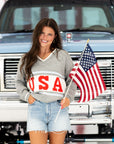 USA V-Neck Sweater