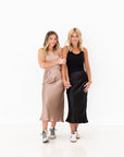 Black Midi Skirt Set