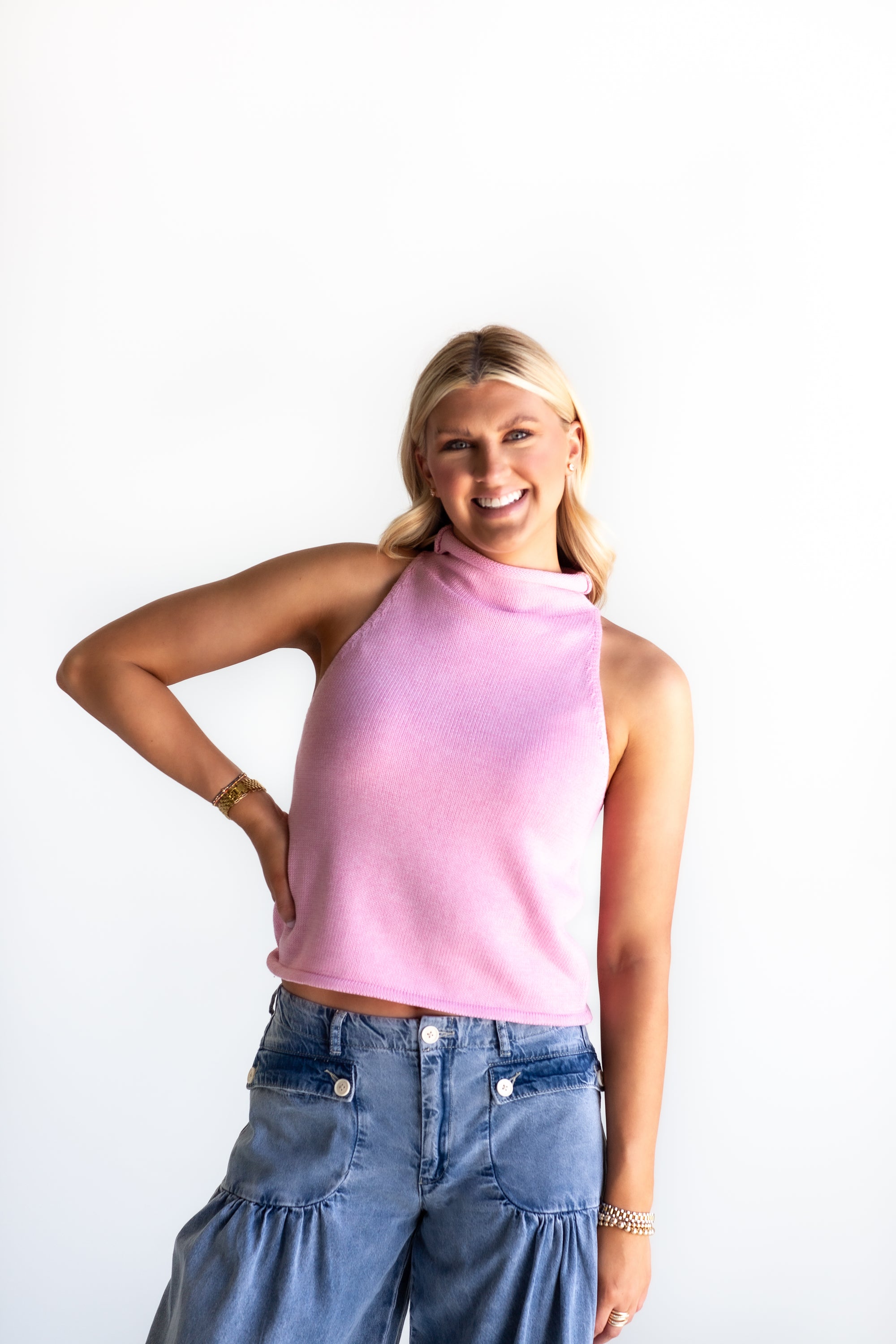 Everett Sweater Top - Pink