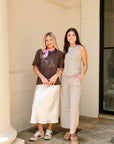 Satin Midi Skirt - Cream