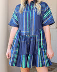 Plaid Mini Shirt Dress