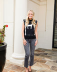 DAZE Shy Girl High Rise Crop Flare - Haunted