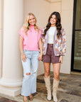 Pink Sleeveless Sweater