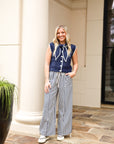 Parachute Pants - Dark Blue Stripe