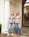 Gingham Top - Brown