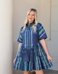 Plaid Mini Shirt Dress