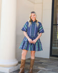 Plaid Mini Shirt Dress