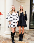 Polka Dot Puff Sleeve Mini Dress