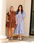 Rowan Ruffle Dress - Espresso