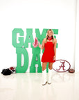 Blouson Mini Dress - Red