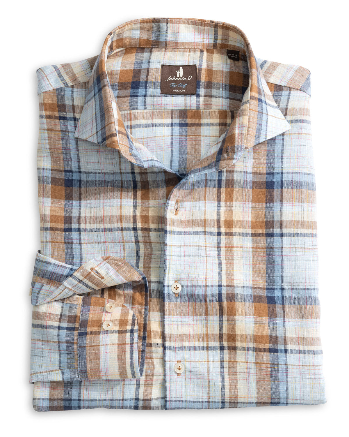 Johnnie-O Top Shelf Linen Button Down Shirt - Rupert - Khaki