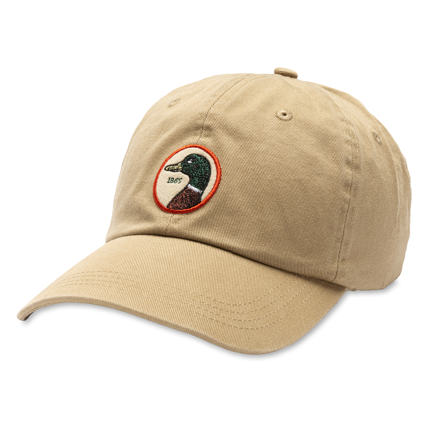 Duck Head Circle Patch Twill Hat - Khaki