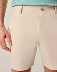 Johnnie-O Fusionn Knit Performance Pull-On Short- 7" - Stone