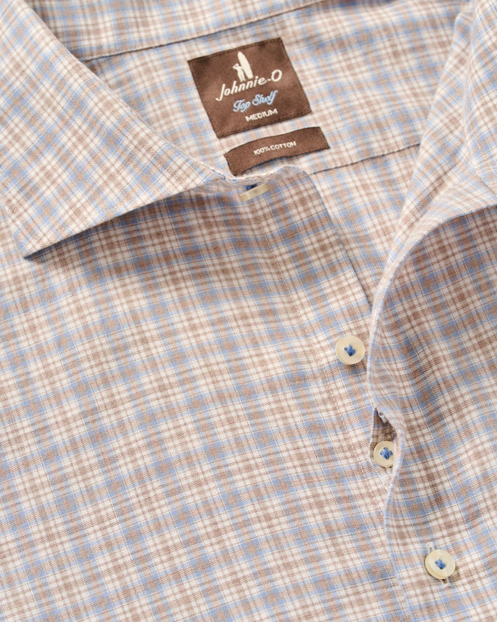 Johnnie-O Top Shelf Cotton Button Down Shirt - Bayview Pane