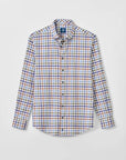 Johnnie-O Performance Flannel Button Down Shirt - Cedar Check - Sailor