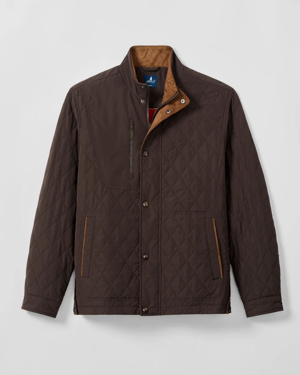 Johnnie-O Juno Quilted Snap Jacket - Cocoa