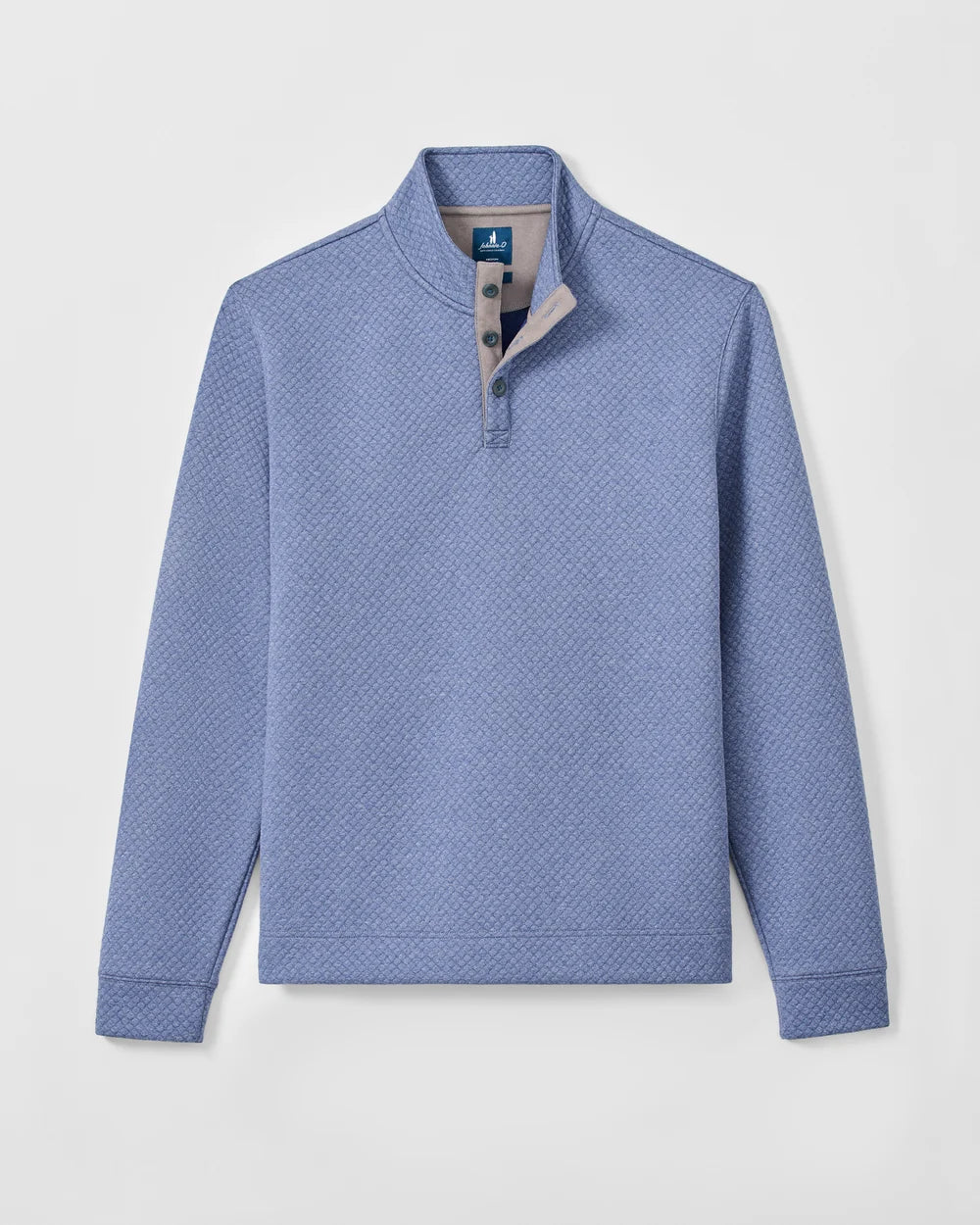 Johnnie-O Rockwells Diamond-Quilted Henley Pullover - Laguna Blue