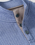 Johnnie-O Rockwells Diamond-Quilted Henley Pullover - Laguna Blue
