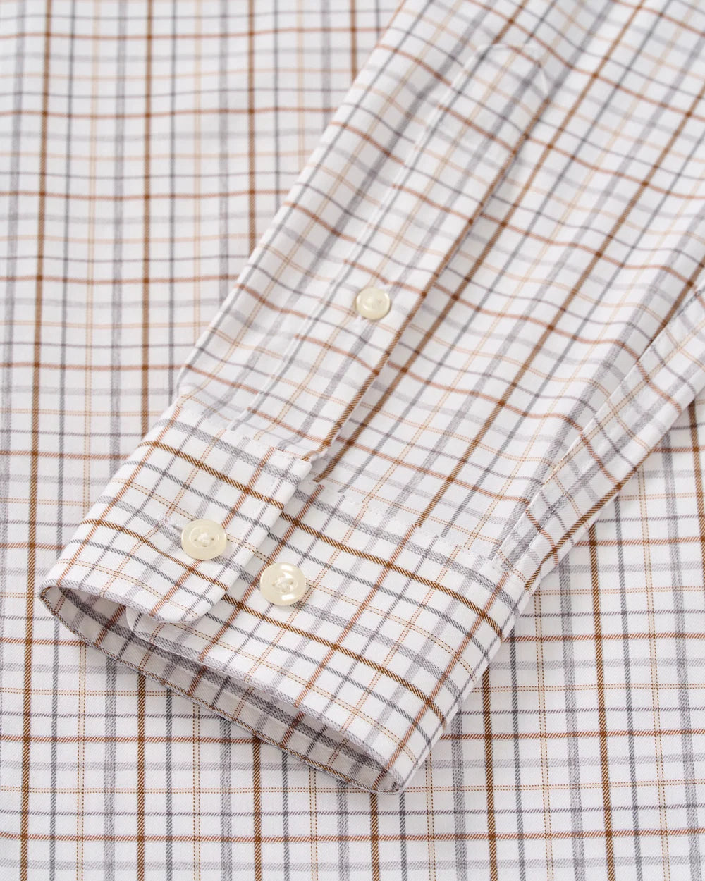 Johnnie-O Everyday Performance Button Down Shirt - Sandlewood Pane - White