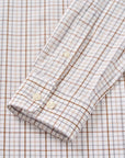 Johnnie-O Everyday Performance Button Down Shirt - Sandlewood Pane - White