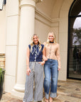 Parachute Pants - Dark Blue Stripe