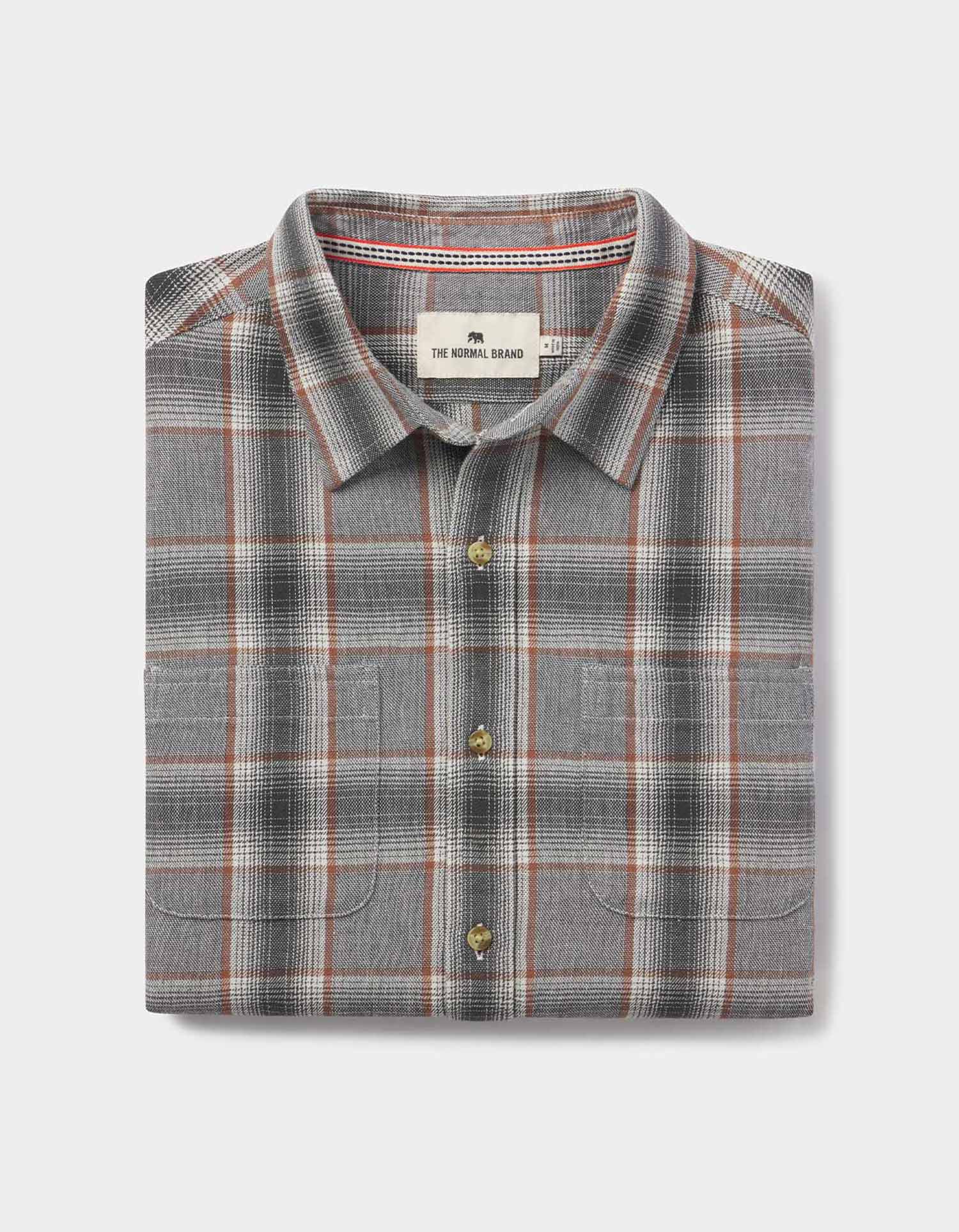 The Normal Brand Jackson Button Up Shirt - Grey Plaid