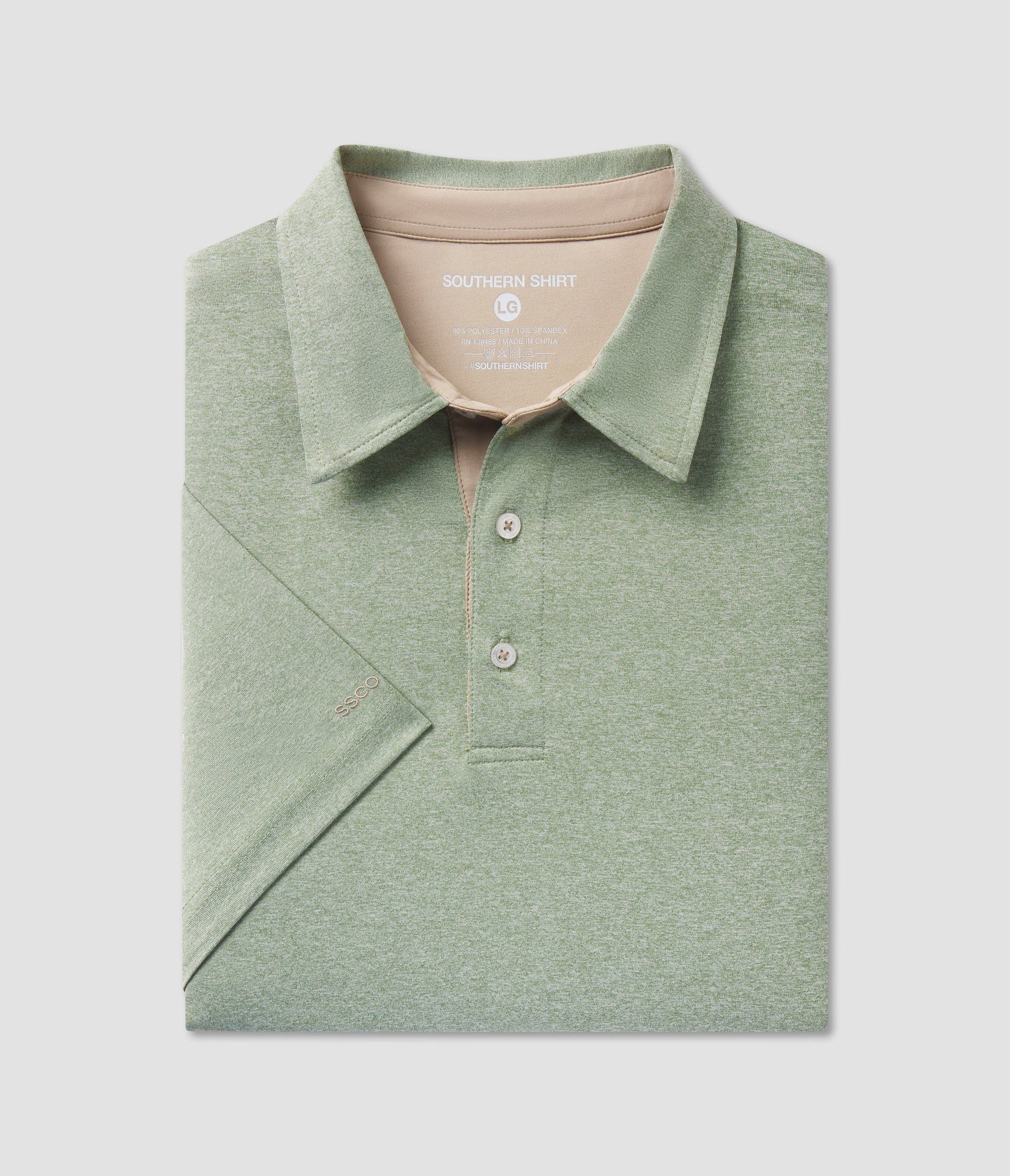 Southern Shirt Co. Grayton Heather Polo - Fairway Green