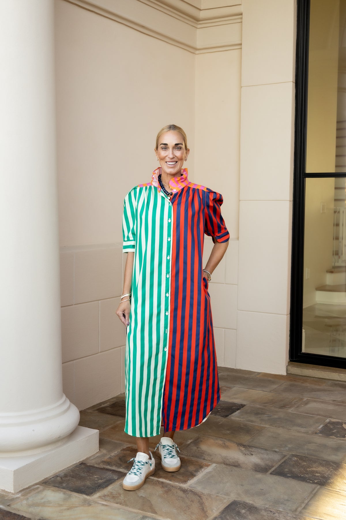 Nina Multi Stripe Shirt Dress