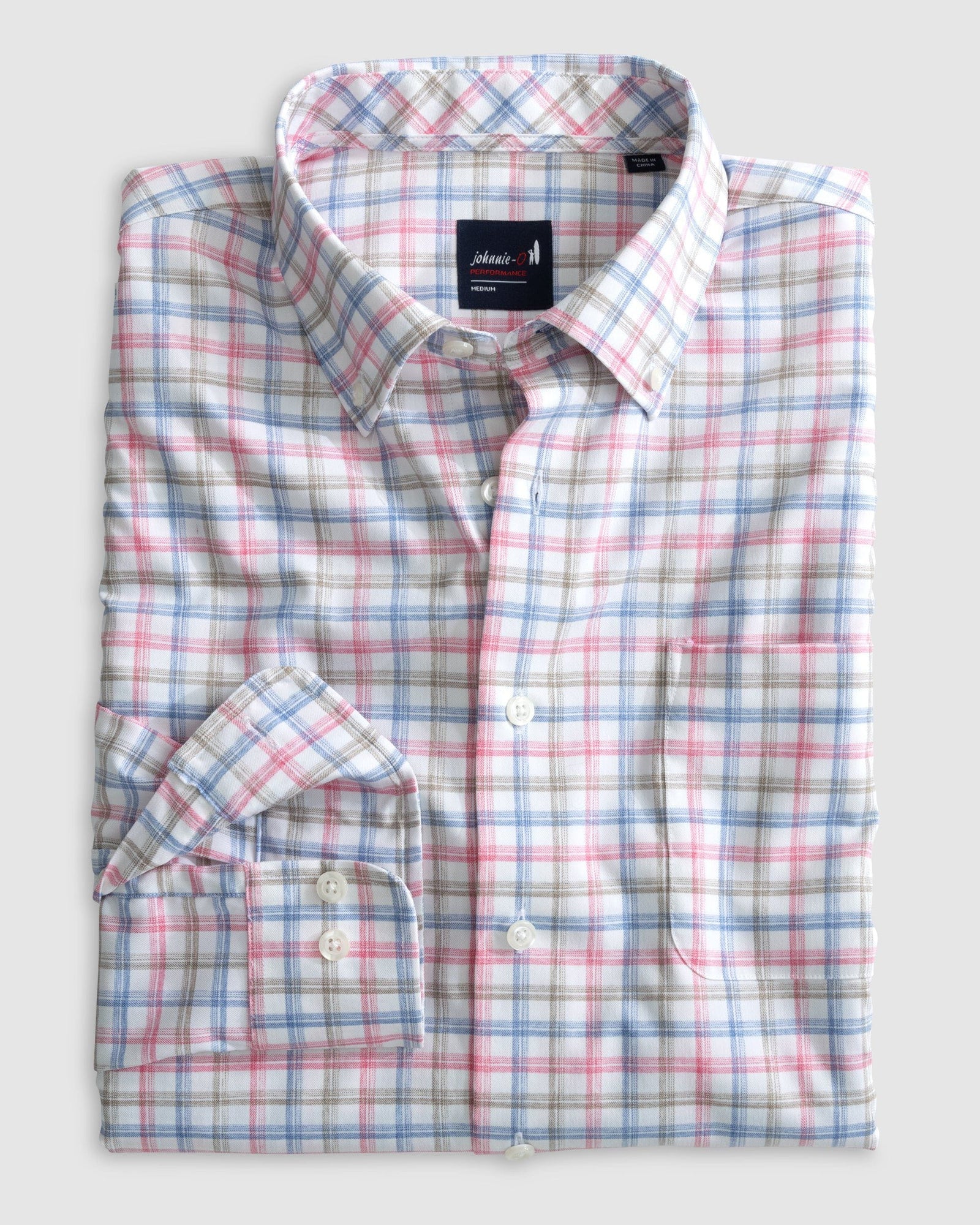 Johnnie-O Performance Button Up Shirt - Hauser - Navy