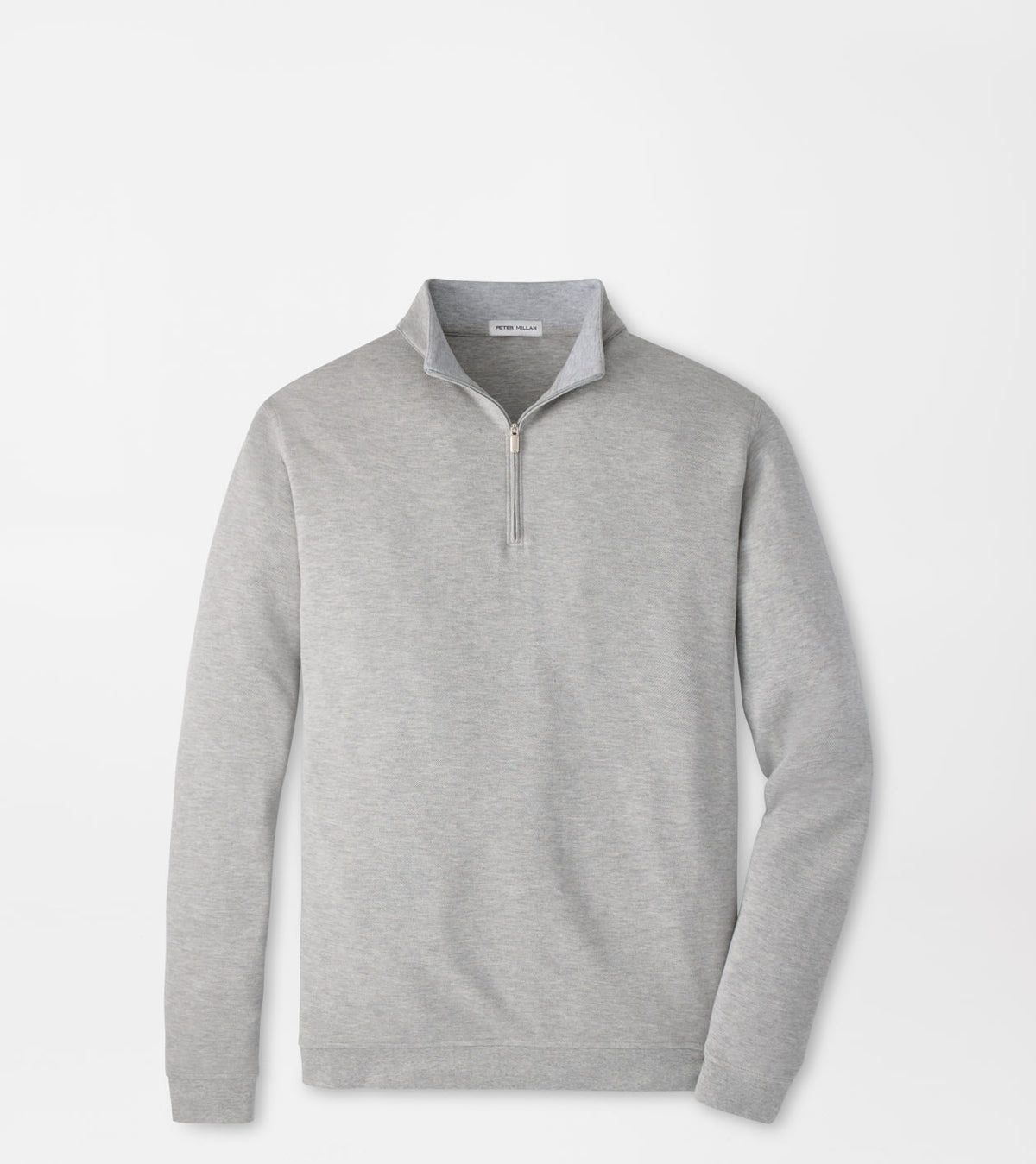 Peter Millar Crown Comfort Quarter-Zip Pullover - Light Grey