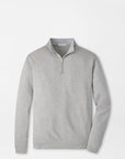 Peter Millar Crown Comfort Quarter-Zip Pullover - Light Grey