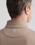 Peter Millar Perth Melange Performance Quarter-Zip - Poplar Brown
