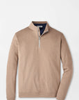 Peter Millar Perth Melange Performance Quarter-Zip - Poplar Brown