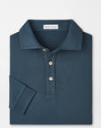 Peter Millar Lyons Performance Jersey Long-Sleeve Polo - Edwin - Nordic Pine