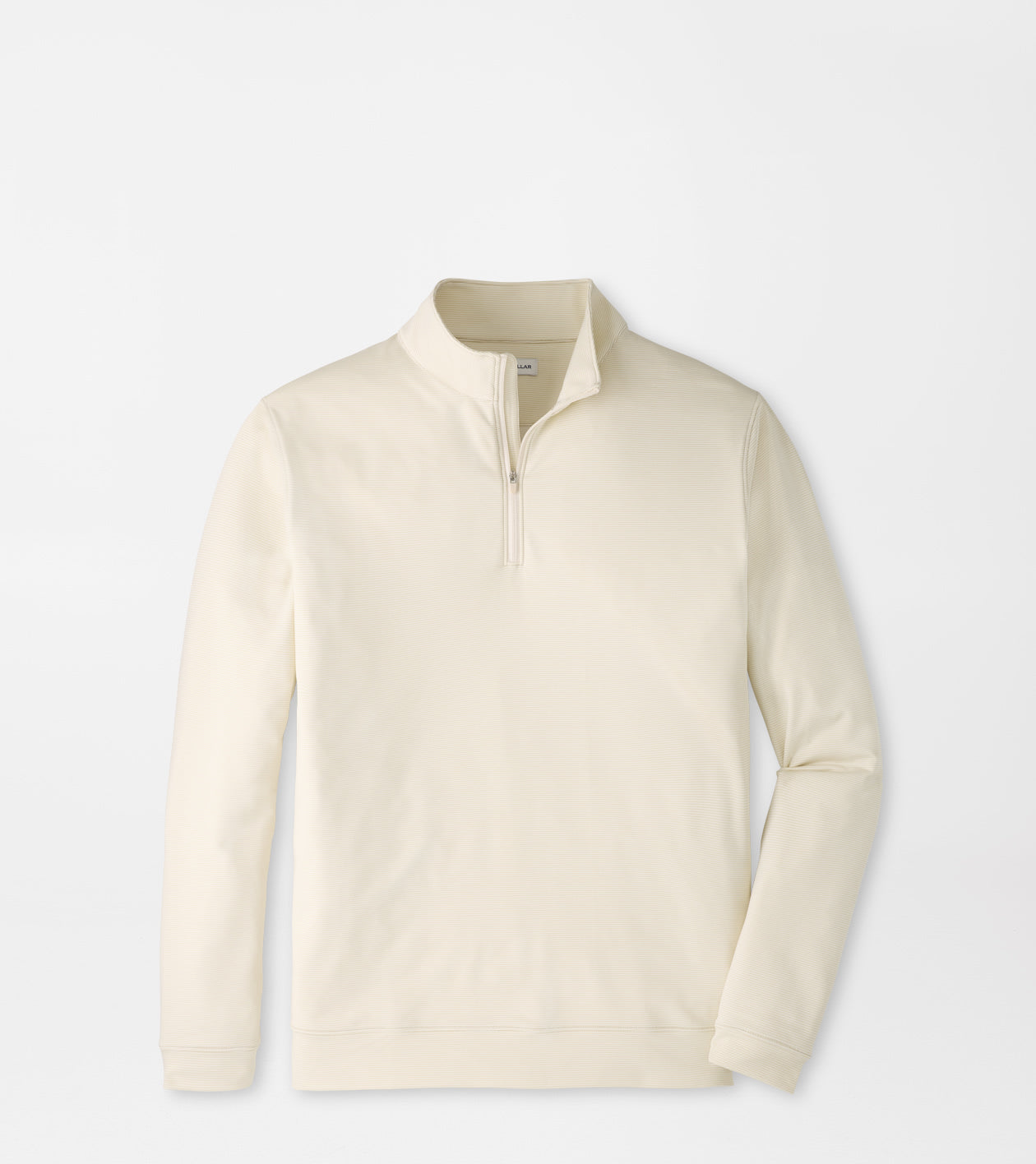 Peter Millar Perth Sugar Stripe Performance Quarter-Zip - Stone