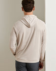 Peter Millar Pine Houndstooth Performance Hoodie - British Grey