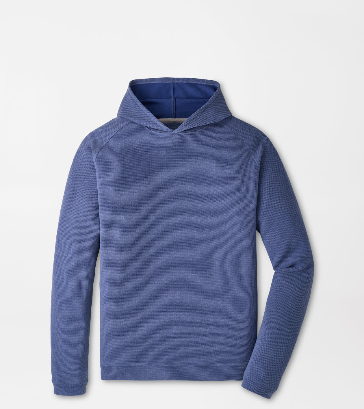 Peter Millar Pine Waffle Performance Hoodie - Bali Blue