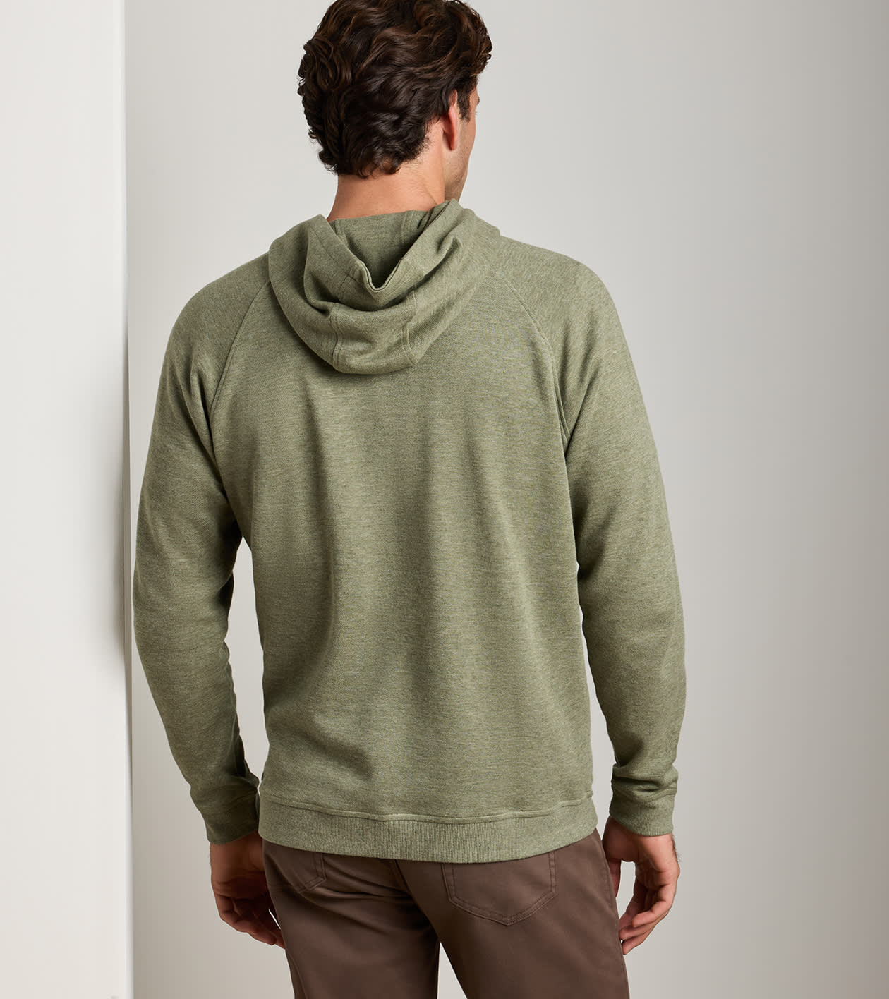 Peter Millar Crown Comfort Knit Hoodie - Fatigue