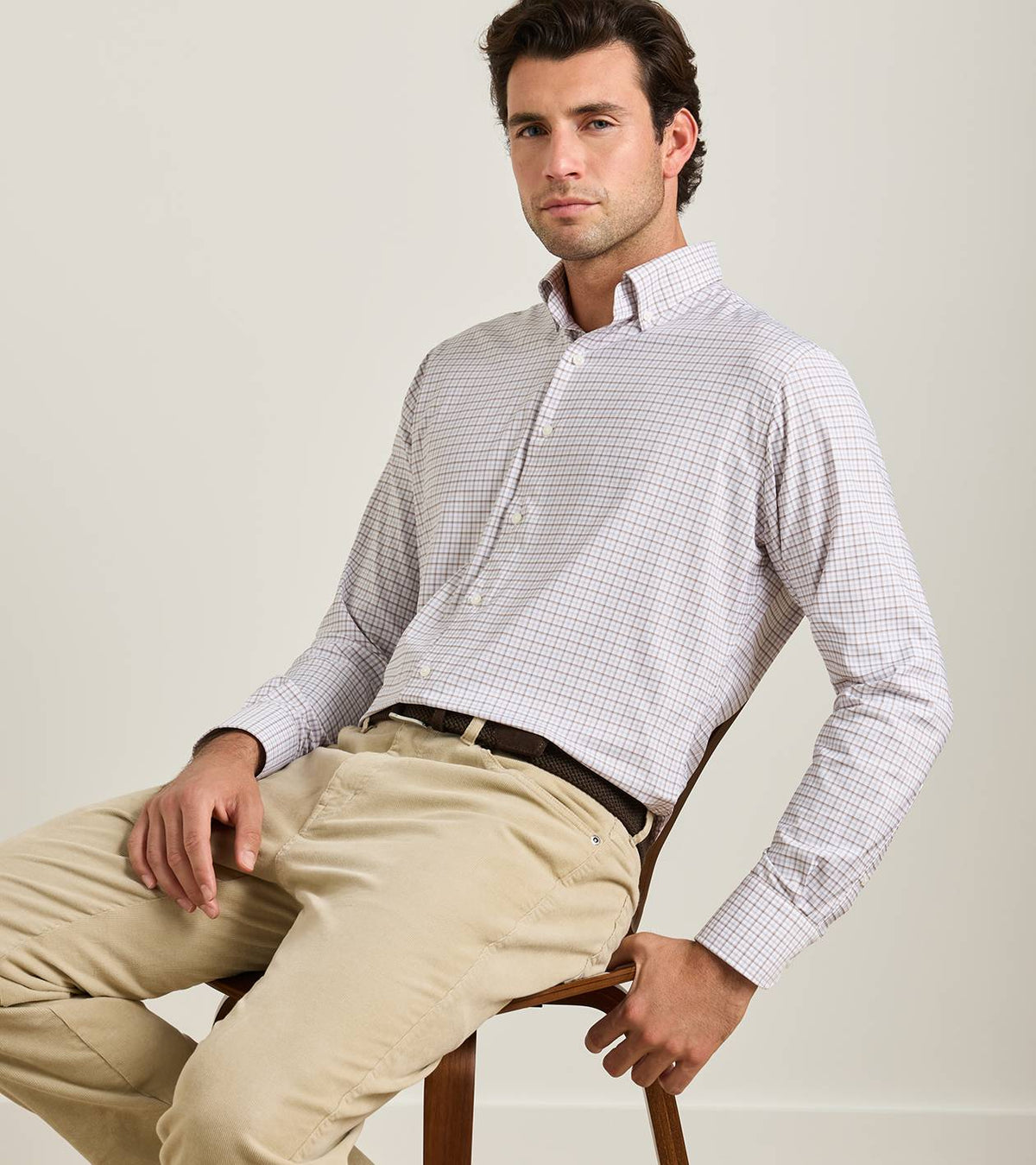 Peter Millar Axel Performance Twill Sport Shirt - Sawgrass