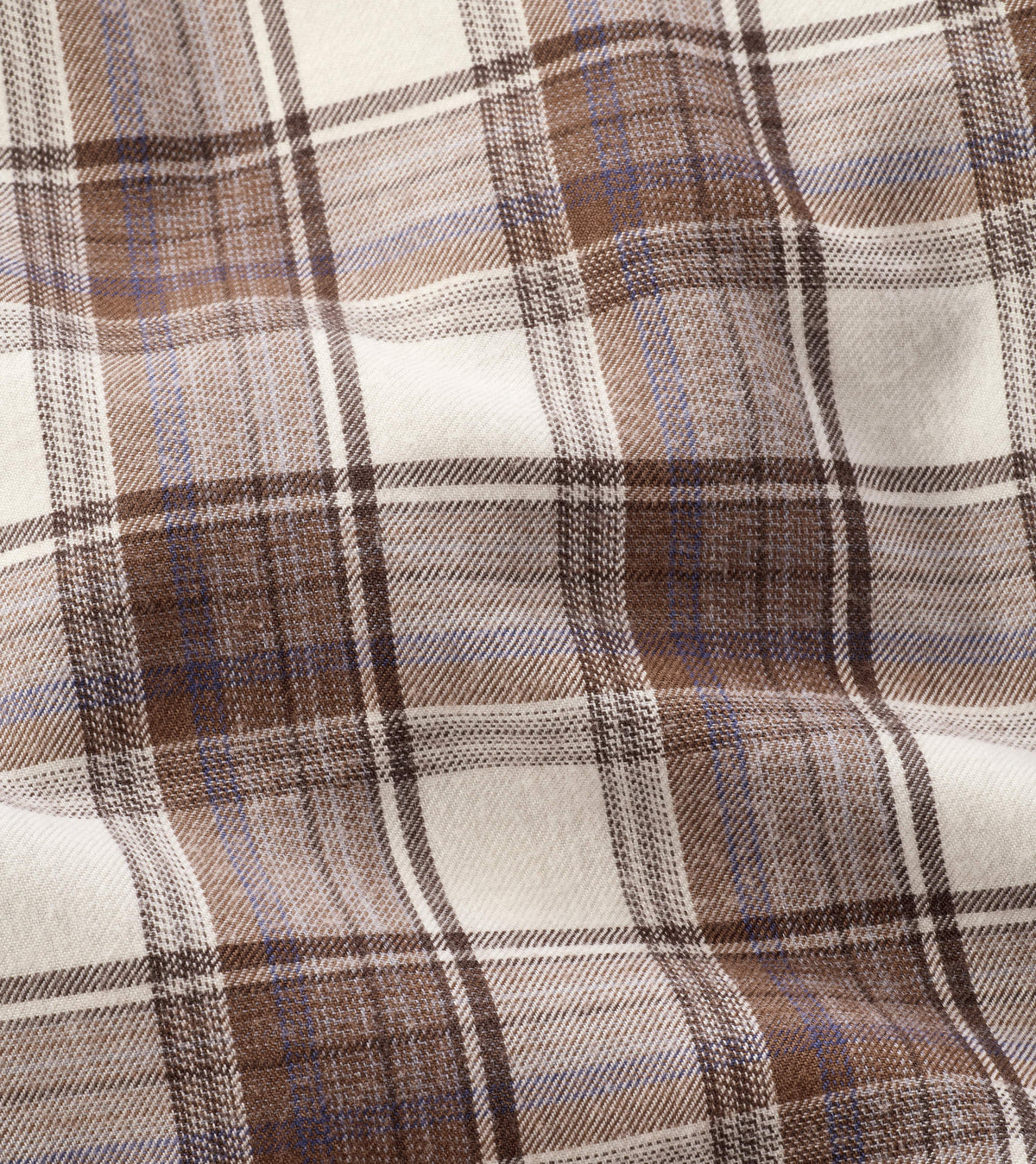 Peter Millar Cannon Performance Flannel Sport Shirt - Winter Ivory