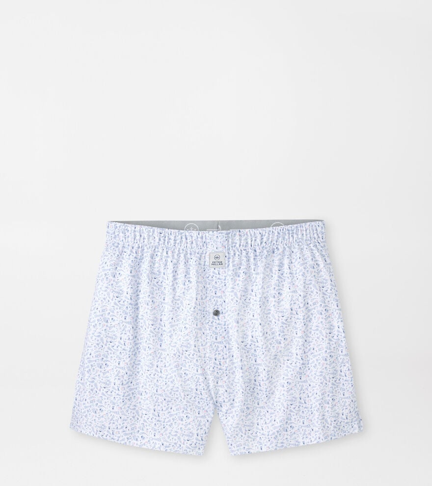 Peter Millar Nice Shot Performance Boxer Short - White