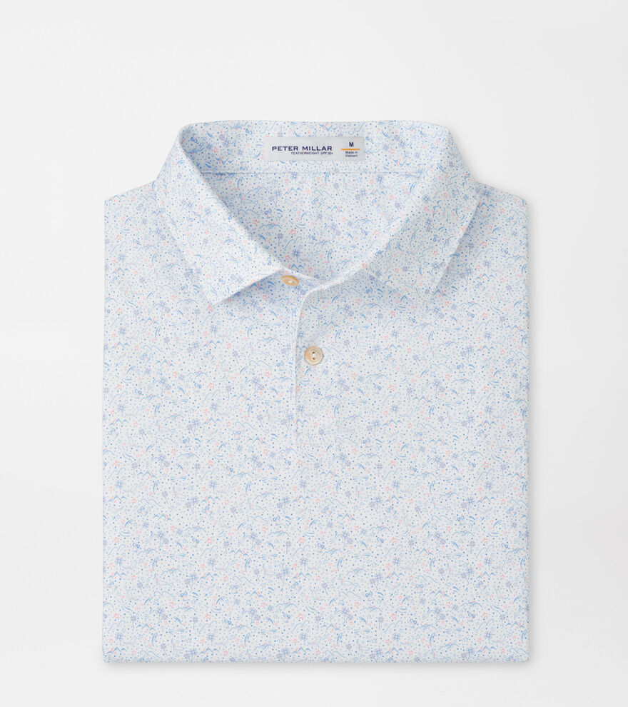Peter Millar Featherweight Land Of The Free Performance Polo - White