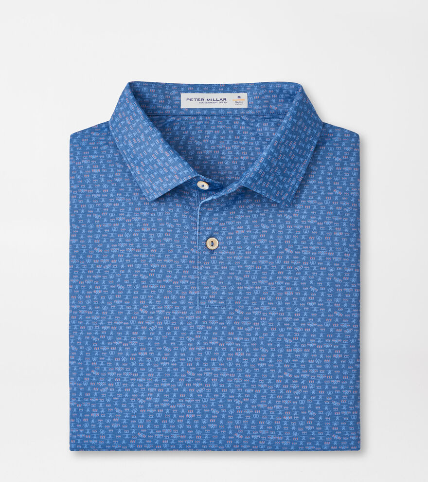 Peter Millar Featherweight Flights Performance Polo - Windsor Blue