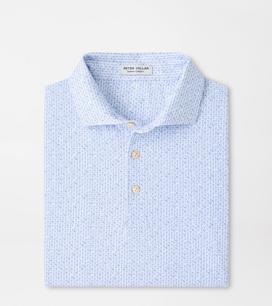 Peter Millar Paper Plane Performance Jersey Polo - White