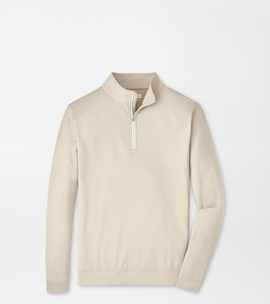 Peter Millar Perth Mélange Performance Quarter-Zip - Biscuit