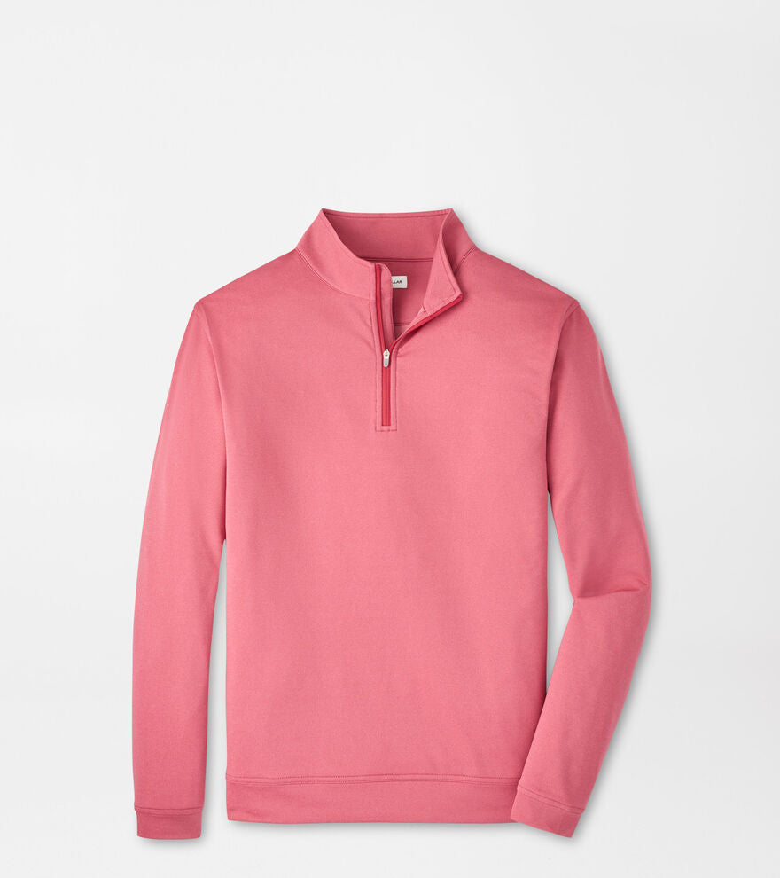 Peter Millar Perth Mélange Performance Quarter-Zip - Chili Red