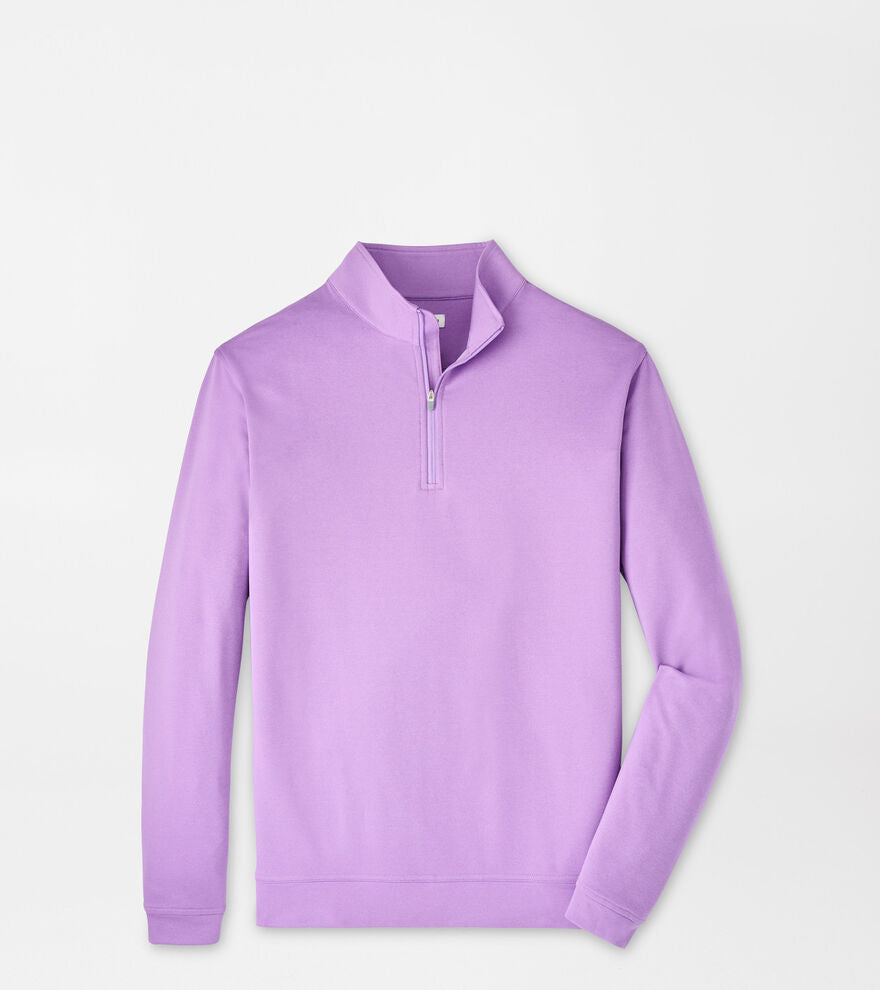 Peter Millar Perth Mélange Performance Quarter-Zip - Purple Iris