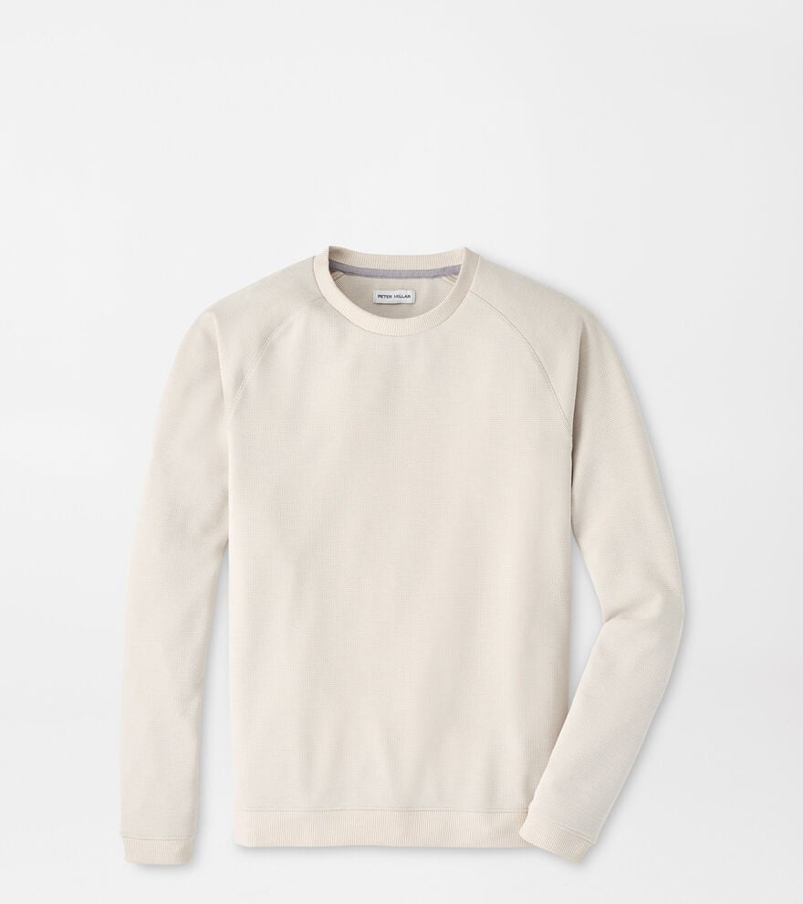 Peter Millar Cradle Piqué Performance Crewneck - Almond